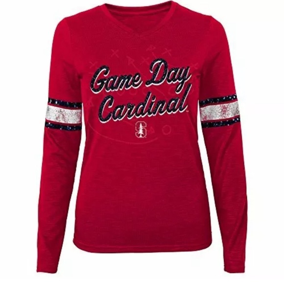 NWT [Outerstuff] Stanford Cardinals Long-Sleeve Shirt Red Juniors Sz Large 11-13 - Picture 2 of 4